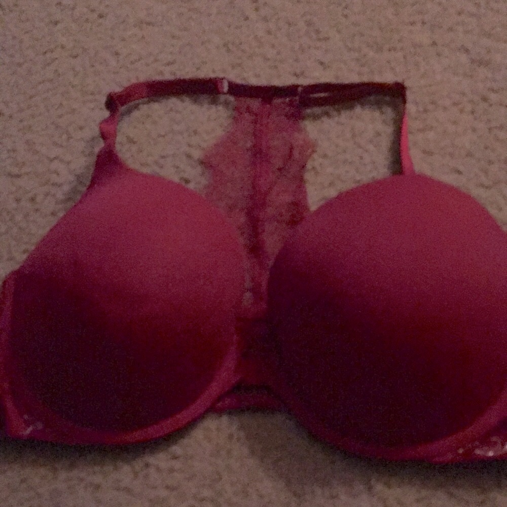 Victoria secret bra 34DD dark red